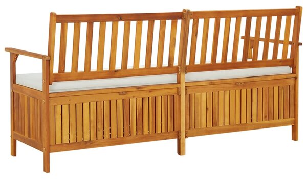 Tömör akácfa tárolópad párnával 170 cm