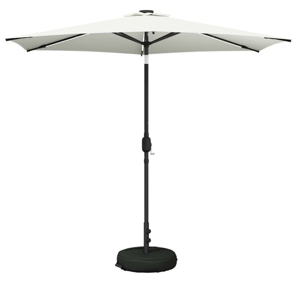 VidaXL Kerti napernyő LED világítással és talppal 270 x 270 cm