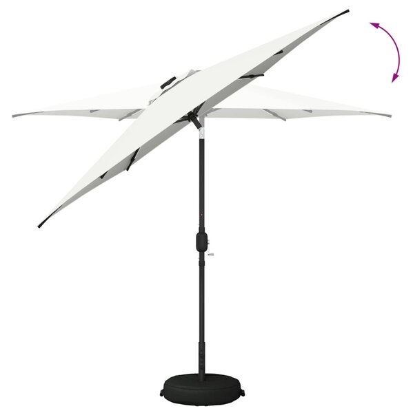 VidaXL Kerti napernyő LED világítással és talppal 270 x 270 cm