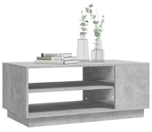 Betonszürke szerelt fa dohányzóasztal 102x55x43 cm