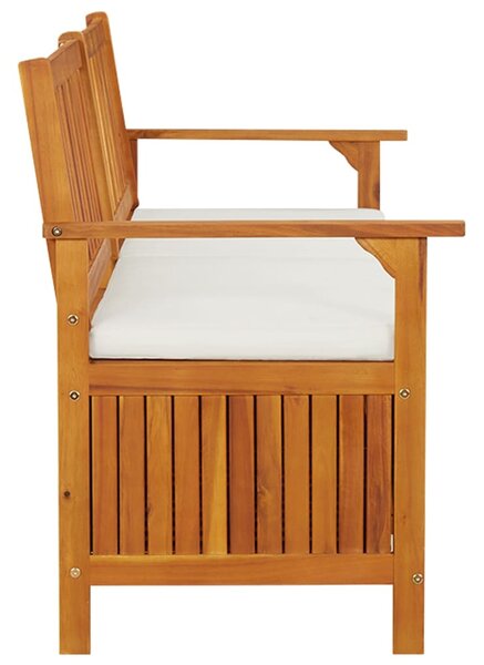 Tömör akácfa tárolópad párnával 170 cm