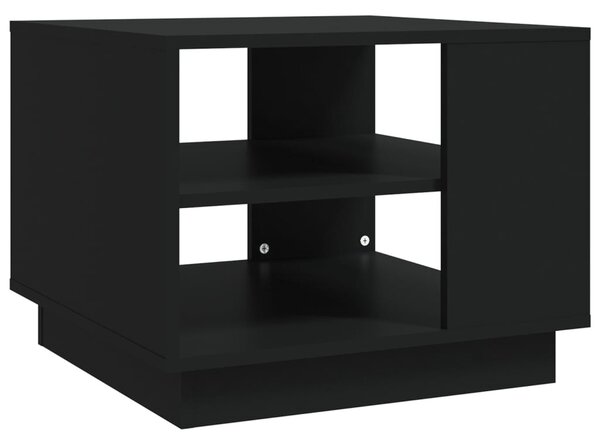Fekete szerelt fa dohányzóasztal 55 x 55 x 43 cm
