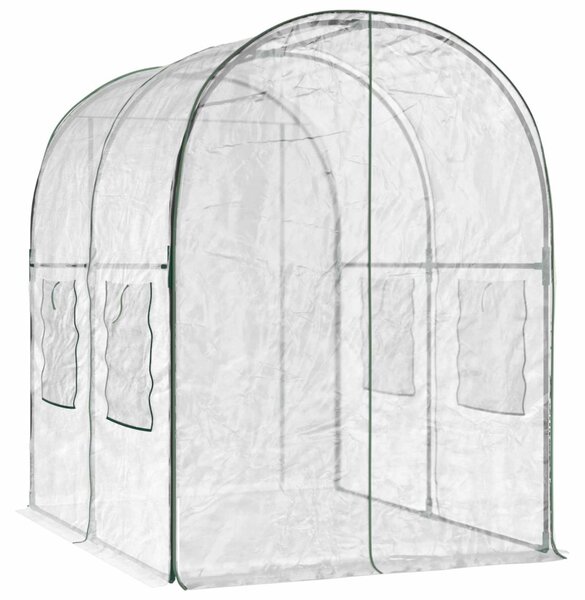 Vázszerkezetű üvegház 160 x 200 x 192,5 cm PVC Átlátszó