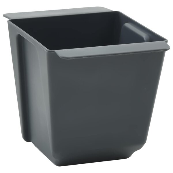 Virágboxok euro raklapokhoz 12 pcs Szürke 13,5 x 9 x 9,5 cm