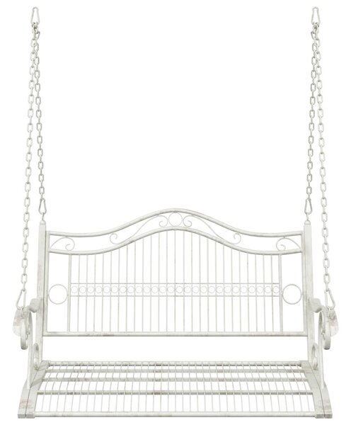 VidaXL Hinta Pad Acél 115 x 61 x 63 cm Antik fehér
