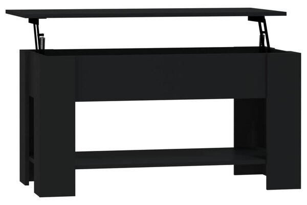 Fekete szerelt fa dohányzóasztal 101 x 49 x 52 cm
