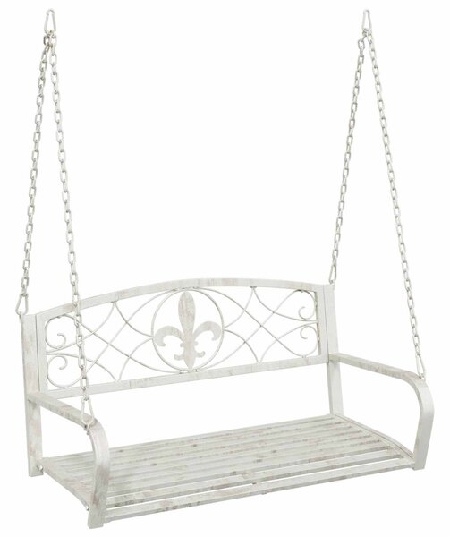 VidaXL Hinta Pad Acél 110,5 x 59 x 55 cm Antik fehér