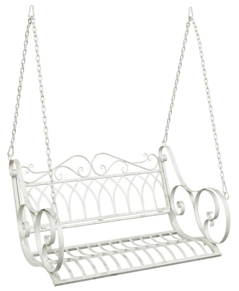 VidaXL Hinta Pad Acél 109 x 75 x 59 cm Antik fehér