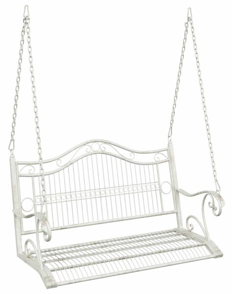 VidaXL Hinta Pad Acél 115 x 61 x 63 cm Antik fehér