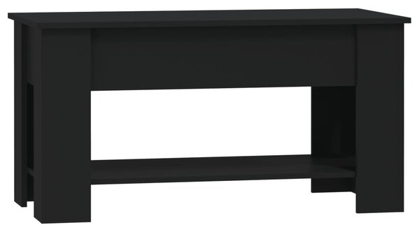 Fekete szerelt fa dohányzóasztal 101 x 49 x 52 cm