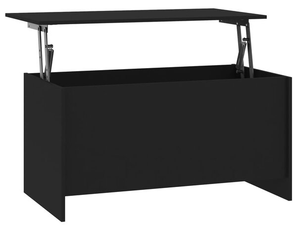 Fekete szerelt fa dohányzóasztal 102 x 55,5 x 52,5 cm
