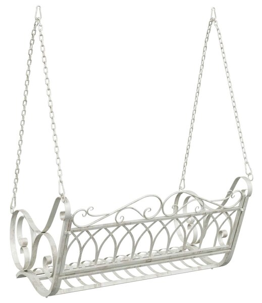 VidaXL Hinta Pad Acél 109 x 75 x 59 cm Antik fehér