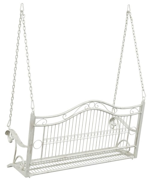 VidaXL Hinta Pad Acél 115 x 61 x 63 cm Antik fehér