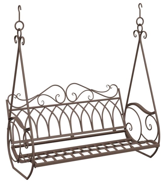 VidaXL Hinta Pad Acél 112 x 60 x 126,5 cm Antik Barna
