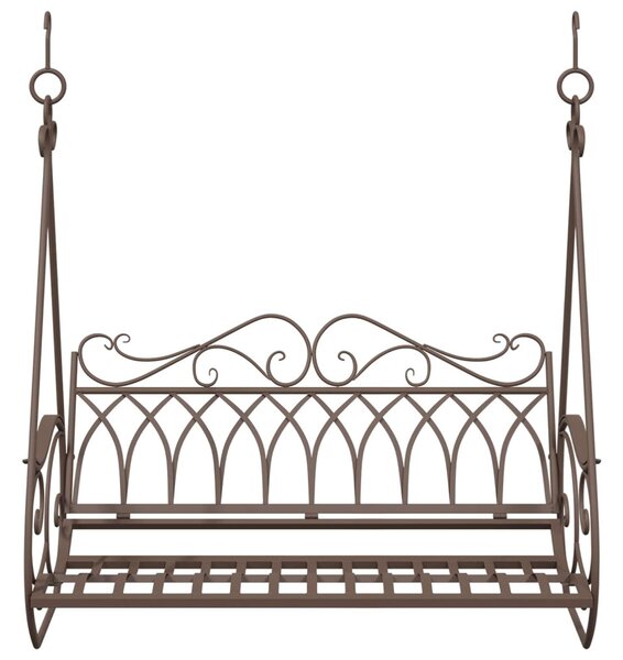 VidaXL Hinta Pad Acél 112 x 60 x 126,5 cm Antik Barna
