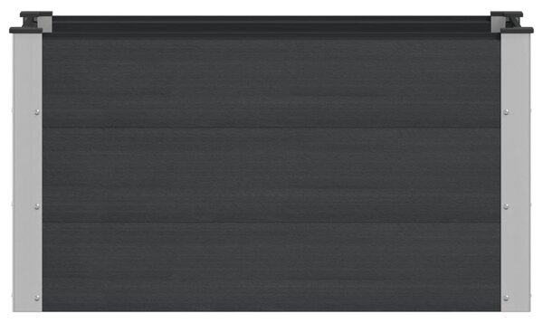 Kerti magaságyás Fekete 100 x 50 x 54 cm WPC és Alumínium