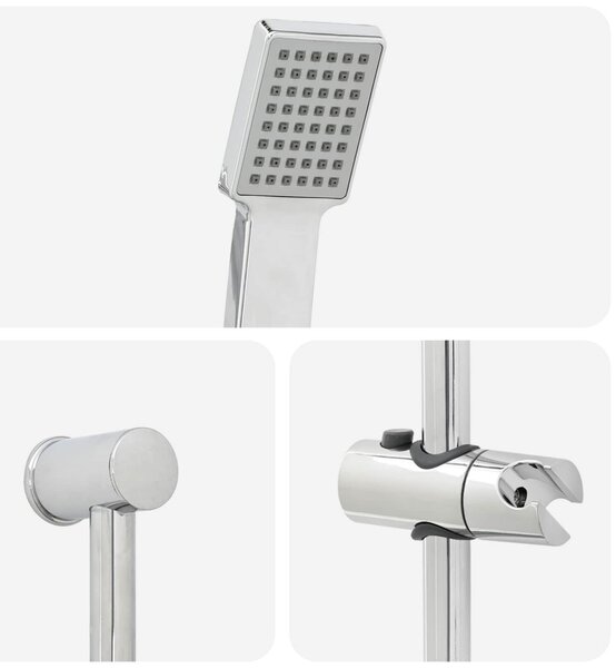 Zuhanyrendszer készlet Krómszínű 70 cm Rozsdamentes Acél