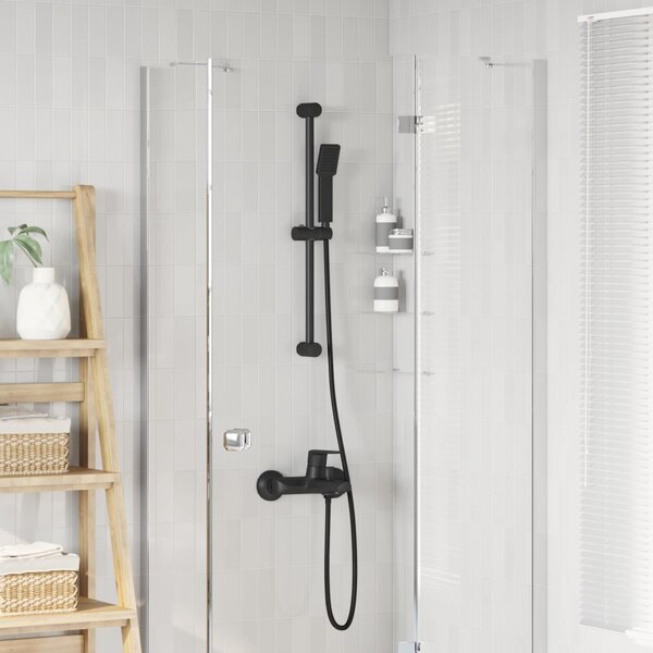 Zuhanyrendszer készlet Fekete 70 cm Rozsdamentes Acél