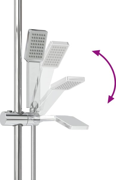 Zuhanyrendszer készlet Krómszínű 70 cm Rozsdamentes Acél