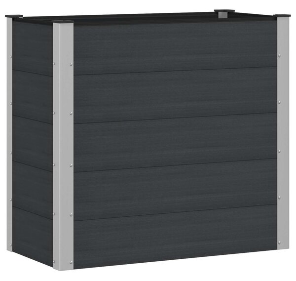 VidaXL Kerti magaságyás Fekete 100 x 50 x 91 cm