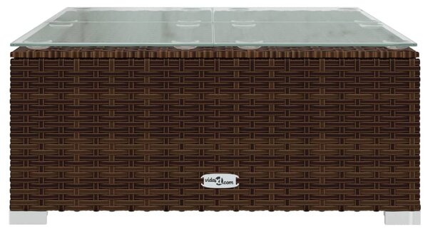 5 részes barna polyrattan kerti ülőgarnitúra párnákkal