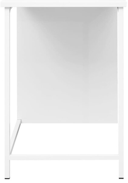 Fehér acél ipari stílusú íróasztal fiókokkal 105 x 52 x 75 cm