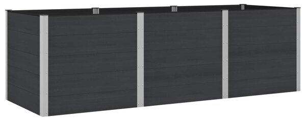 VidaXL Kerti magaságyás Fekete 300 x 100 x 91 cm