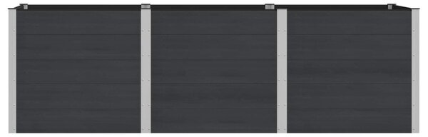 VidaXL Kerti magaságyás Fekete 300 x 100 x 91 cm