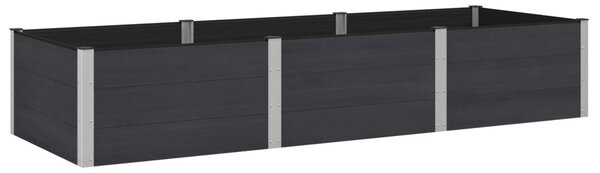 VidaXL Kerti magaságyás Fekete 300 x 100 x 54 cm