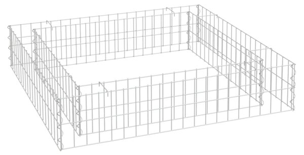 Horganyzott acél gabion magaságyás 100 x 100 x 20 cm