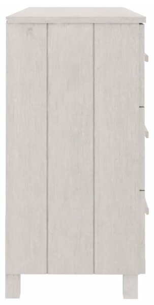 HAMAR fehér tömör fenyőfa tálalószekrény 113 x 40 x 80 cm
