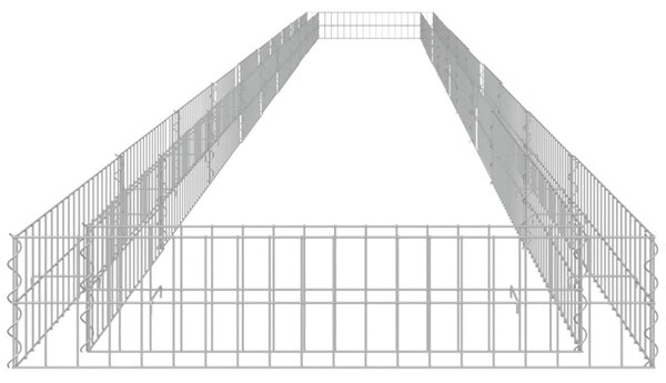 Horganyzott acél gabion magaságyás 1000 x 100 x 20 cm