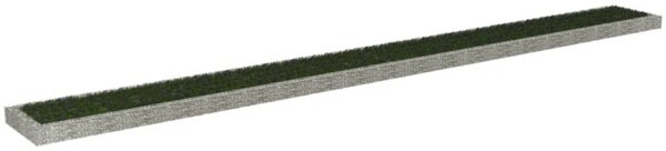 Horganyzott acél gabion magaságyás 1000 x 100 x 20 cm
