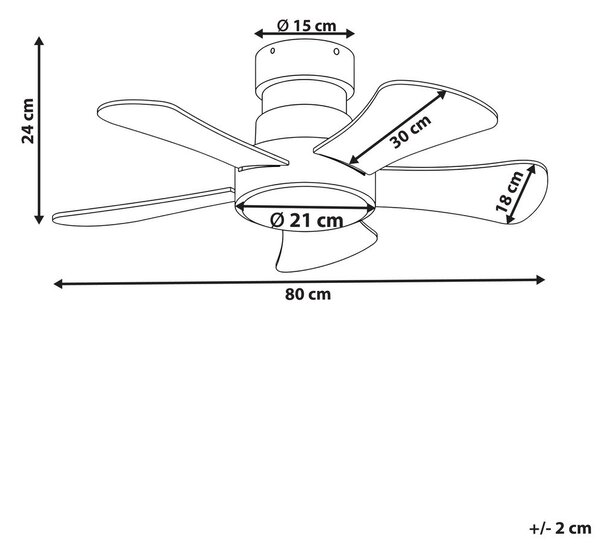 Mennyezeti ventilátor világítással BIVENS Távirányítóval LED Világosbézs