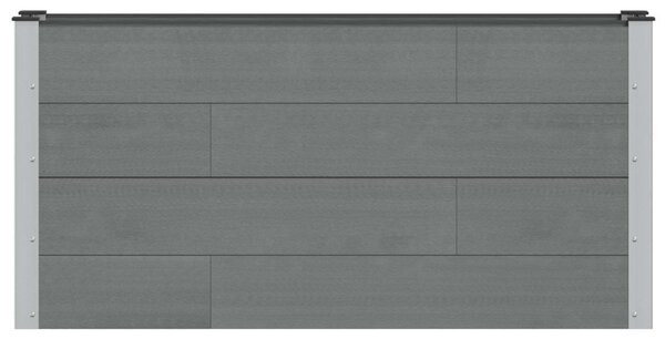 VidaXL Kerti magaságyás Szürke 150 x 30 x 72 cm