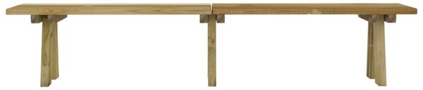 Impregnált tömör fenyőfa kerti pad 220 cm