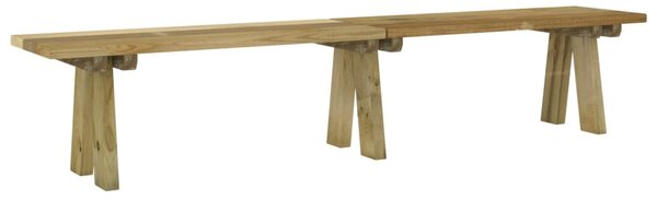 Impregnált tömör fenyőfa kerti pad 220 cm