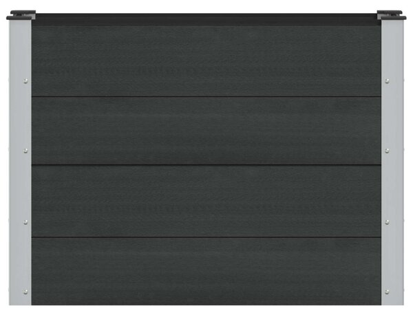 VidaXL Kerti magaságyás Fekete 100 x 30 x 72 cm