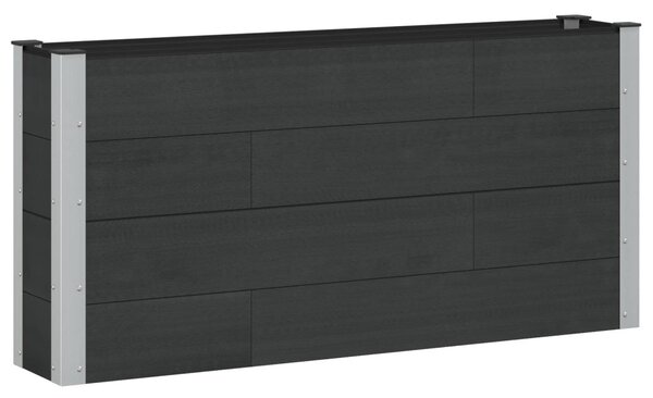 VidaXL Kerti magaságyás Fekete 150 x 30 x 72 cm