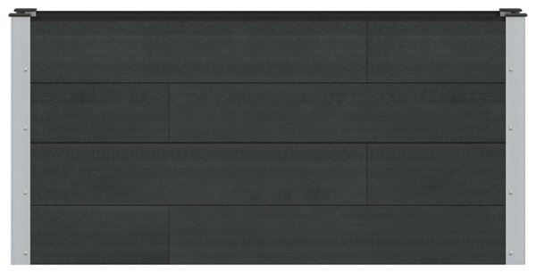 VidaXL Kerti magaságyás Fekete 150 x 30 x 72 cm