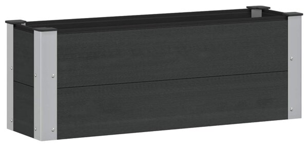 VidaXL Kerti magaságyás Fekete 100 x 30 x 36 cm