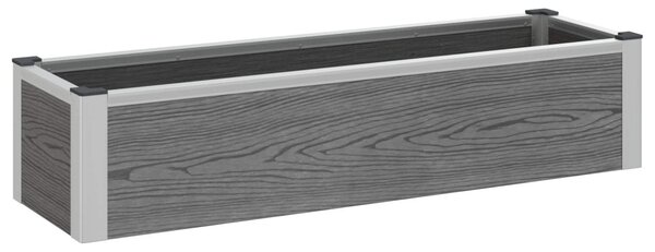 VidaXL Kerti magaságyás Szürke 100 x 30 x 22 cm WPC és Alumínium