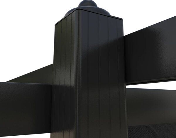 Antracitszürke kerti pavilon behúzható tetővel 3 x 3 m