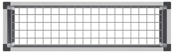 VidaXL Kerti magaságyás Szürke 100 x 30 x 22 cm WPC és Alumínium