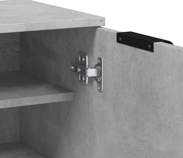 Betonszürke szerelt fa cipősszekrény 59 x 35 x 100,5 cm