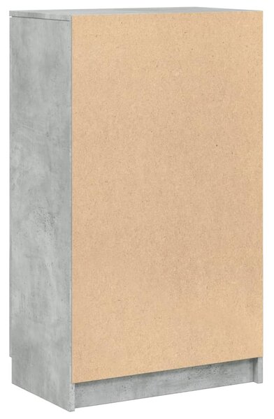 Betonszürke szerelt fa cipősszekrény 59 x 35 x 100,5 cm