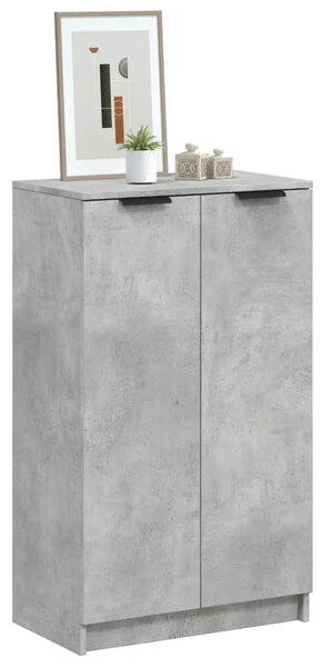 Betonszürke szerelt fa cipősszekrény 59 x 35 x 100,5 cm