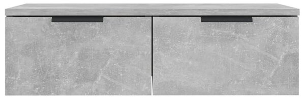 Betonszürke szerelt fa faliszekrény 68 x 30 x 20 cm