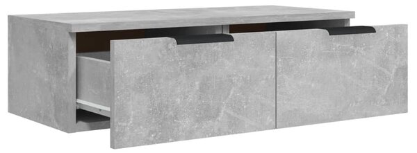 Betonszürke szerelt fa faliszekrény 68 x 30 x 20 cm