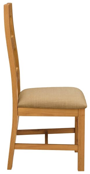 Étkezőszék 2 pcs Tömör Tölgyfa Bézs 45 x 51 x 105 cm
